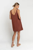 Aria Mini Dress in Brown