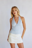 Jazzlyn Halter V Neck Top
