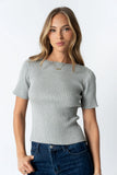 Waylen Ribbed Sweater in Heather Grey