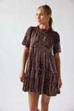 Banks Velvet Mini Dress in Brown FINAL SALE
