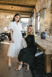 Padme Mesh Midi Dress in White FINAL SALE