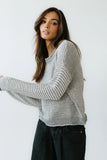 Tracey Striped Oversized Sweater in Grey FINAL SALE