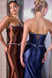 Viktoria Gown Strapless Crystal Edged Corset Dress