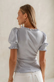 Violet Knit Top in Light Blue FINAL SALE