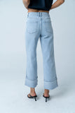Kenyen Cuffed Wide Leg Jeans