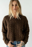 Maxine Speckled Sweater in Brown