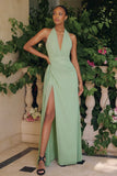 GRACELYN GOWN CHIFFON HALTER DRESS