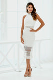 RIVERS MIDI DRESS WHITE LACE