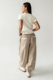 Emory Striped Baggy Pants in Mocha FINAL SALE