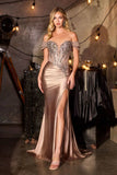 Linda Gown Fitted Dress With Removable Straps
