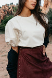 Aspen Puff Sleeve Top in Ecru FINAL SALE