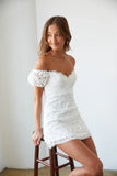 Karlie Lace Puff Sleeve Mini Dress