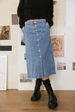 Kaylee Button Denim Skirt FINAL SALE