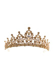 Womens Gold Princess Rhinestone Crowns
