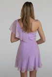 Ace Mini Dress Lilac Swiss Dot Dress