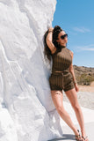 Willow Textured Top in Brown