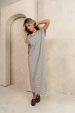 Esme Striped Maxi Dress in Black FINAL SALE