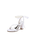 Pearl Open Toe Ankle Strap High Heels