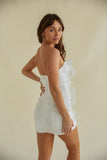 Sam Ruched Organza Bodycon Mini Dress
