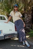 Rayne Striped Maxi Skirt in Navy FINAL SALE