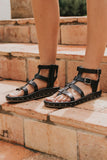 Martin Strappy Sandals in Black