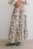 Maxine Floral Skirt in Blue FINAL SALE