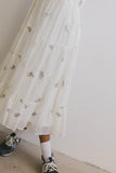 Ari Embroidered Floral Midi Dress FINAL SALE