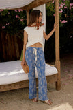 Alanna Embroidered Pants in Blue FINAL SALE