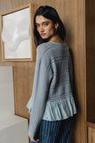 Susan Oversized Sweater in Slate Blue