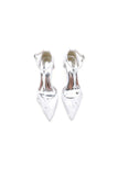 Womens Wedding Shoes Pointed Toe Ankle Strap Stiletto Heels With Lace