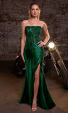 Hayes Gown Floral Lace Dress With Straight Neckline