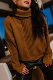 Catherine Turtleneck Sweater in Brown FINAL SALE