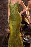 Lyra Gown Greenery FITTED FLORAL GLITTER PRINT CORSET GOWN