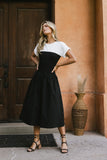 Florence Smocked Midi Dress in Black FINAL SALE