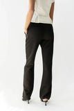 Montie Straight Leg Trousers in Black