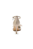 Pointed Toe Bow Stiletto Ankle Strap High Heels