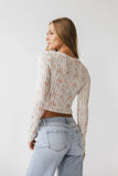 Reggie Floral Top in Peach FINAL SALE