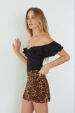Camila Leopard Mini Skirt