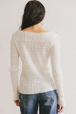 Gemma Sheer Ribbed Top in White FINAL SALE
