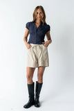 Lacie Striped Blouse in Navy