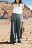 Amaya Wide Leg Pants in Slate FINAL SALE