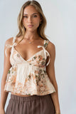 Maylee Ribbon Floral Tank