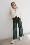 Ariella Corduroy Pants in Teal FINAL SALE