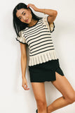 Georgie Striped Sweater in Black FINAL SALE