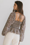 Billy Floral Chiffon Peplum Top FINAL SALE