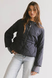Zola Quilted Jacket in Navy FINAL SALE