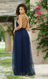 Sydney Maxi Dress Navy Tulle Dress