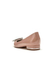 Simple Pointed Toe Slip on Patent Leather Low Heels