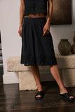 Molly Embroidered Shorts in Black