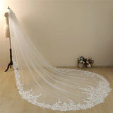 Vintage Lace Trim Transparent Wedding Veil Bridal Veil